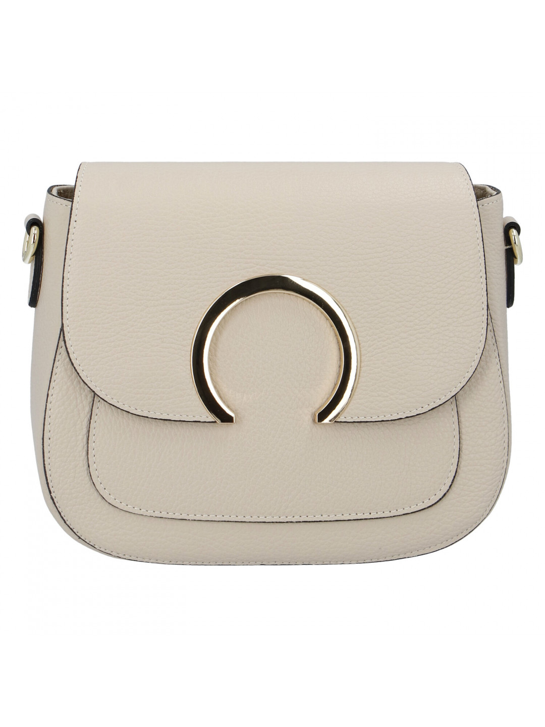 Dámská kožená crossbody kabelka béžová – ItalY Pretty
