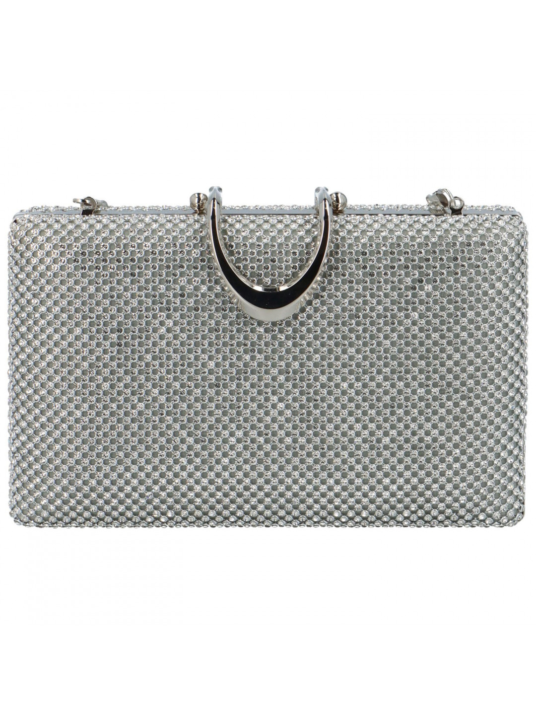 Luxusní třpytivé dámské psaníčko Katrina stříbrná
