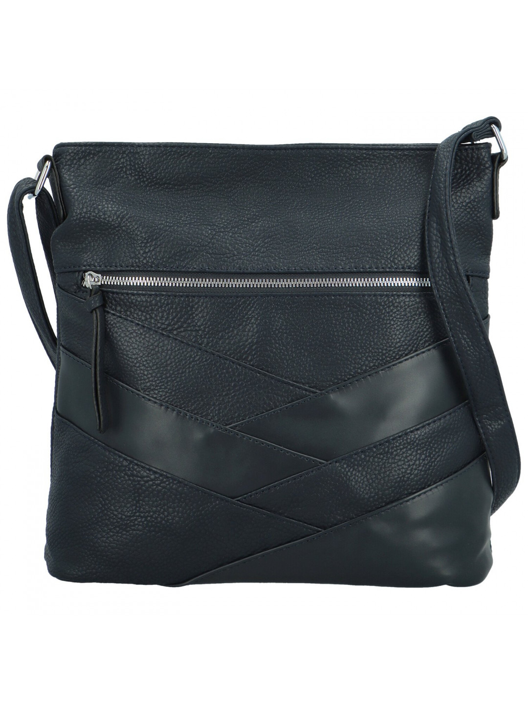 Stylová dámská koženková crossbody kabelka Felici tmavě modrá