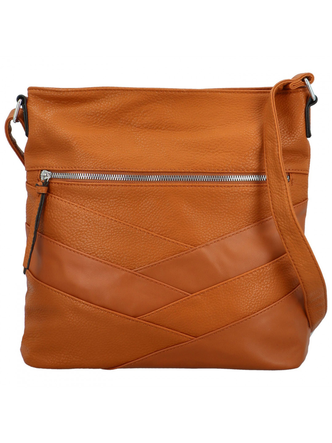 Stylová dámská koženková crossbody kabelka Felici hnědá