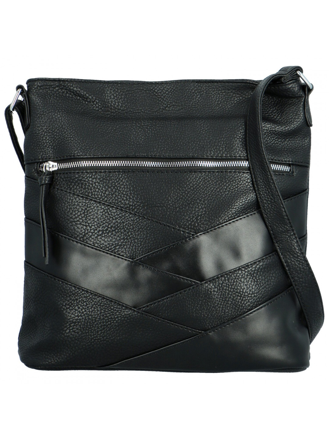 Stylová dámská koženková crossbody kabelka Felici černá