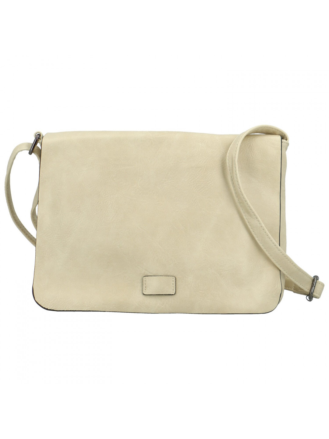 Trendy dámská koženková crossbody kabelka Cassandra krémová