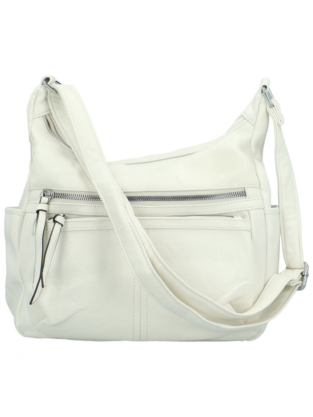 Stylová dámská koženková crossbody kabelka Palmira bílá