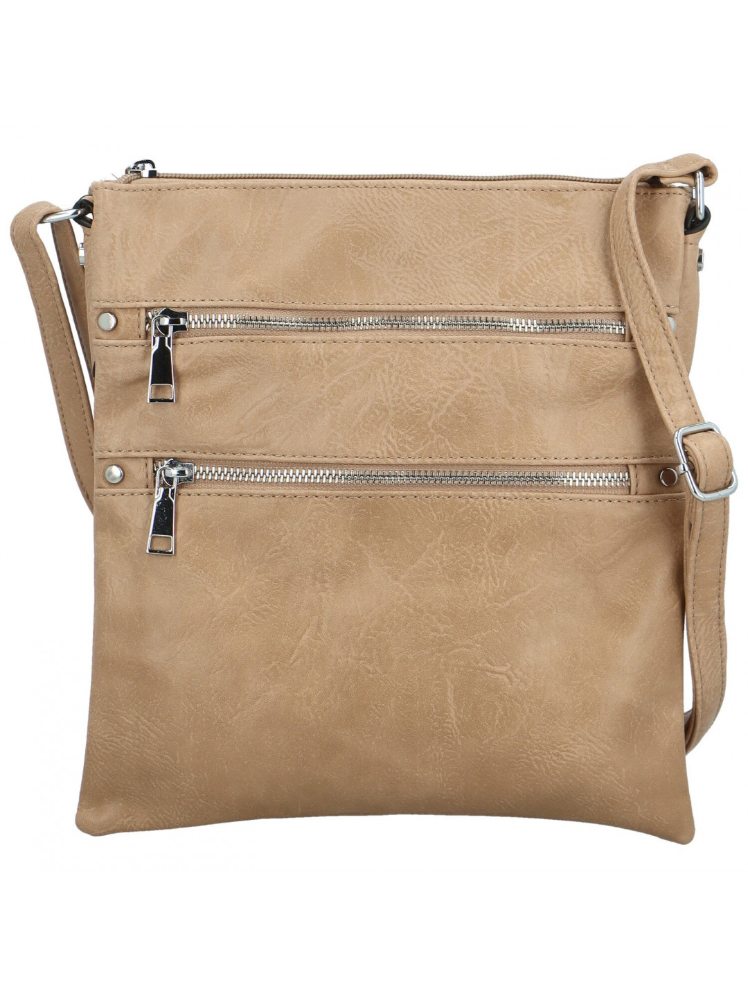 Stylová dámská koženková crossbody kabelka Melisandra béžová