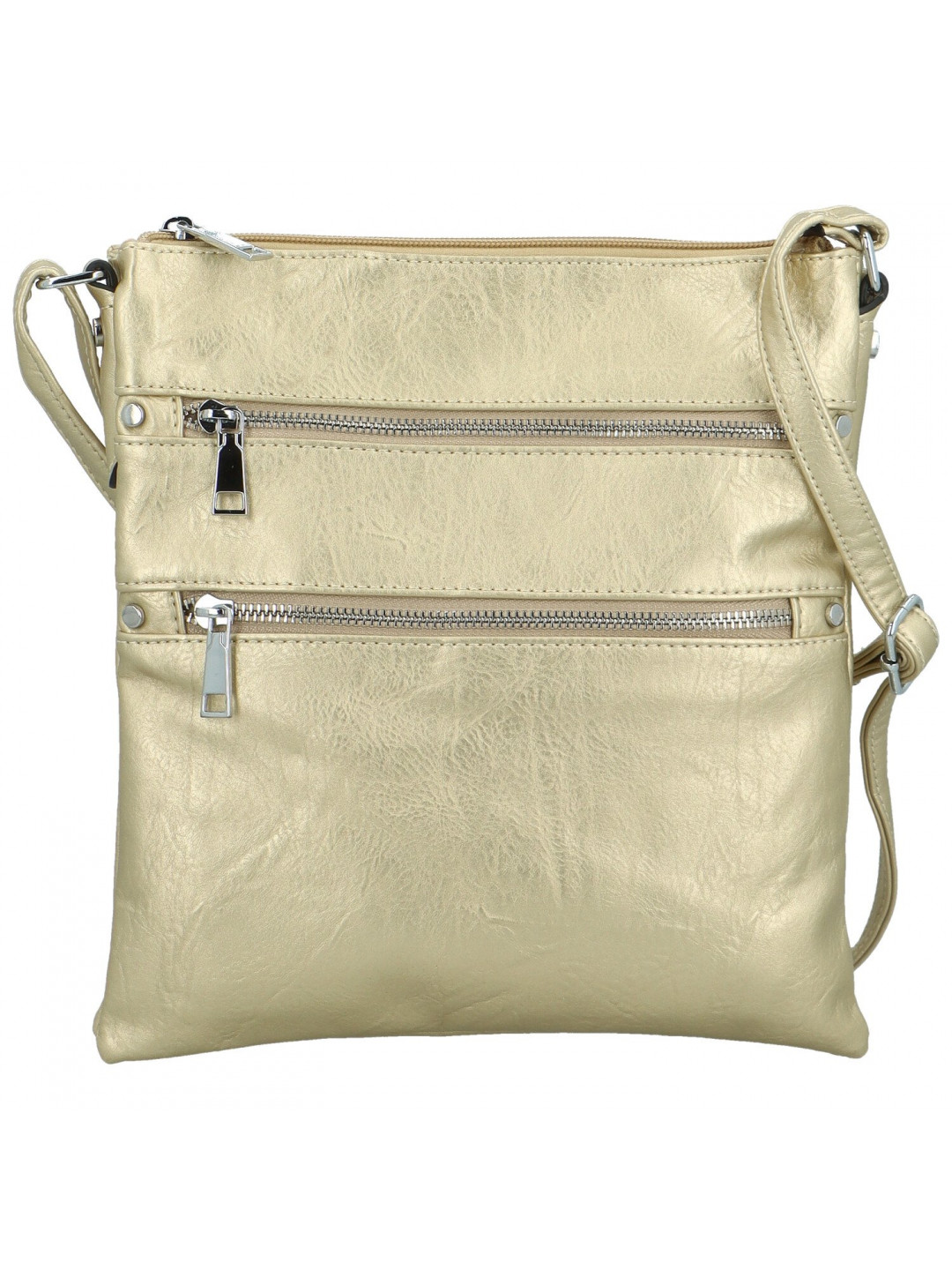Stylová dámská koženková crossbody kabelka Melisandra zlatá