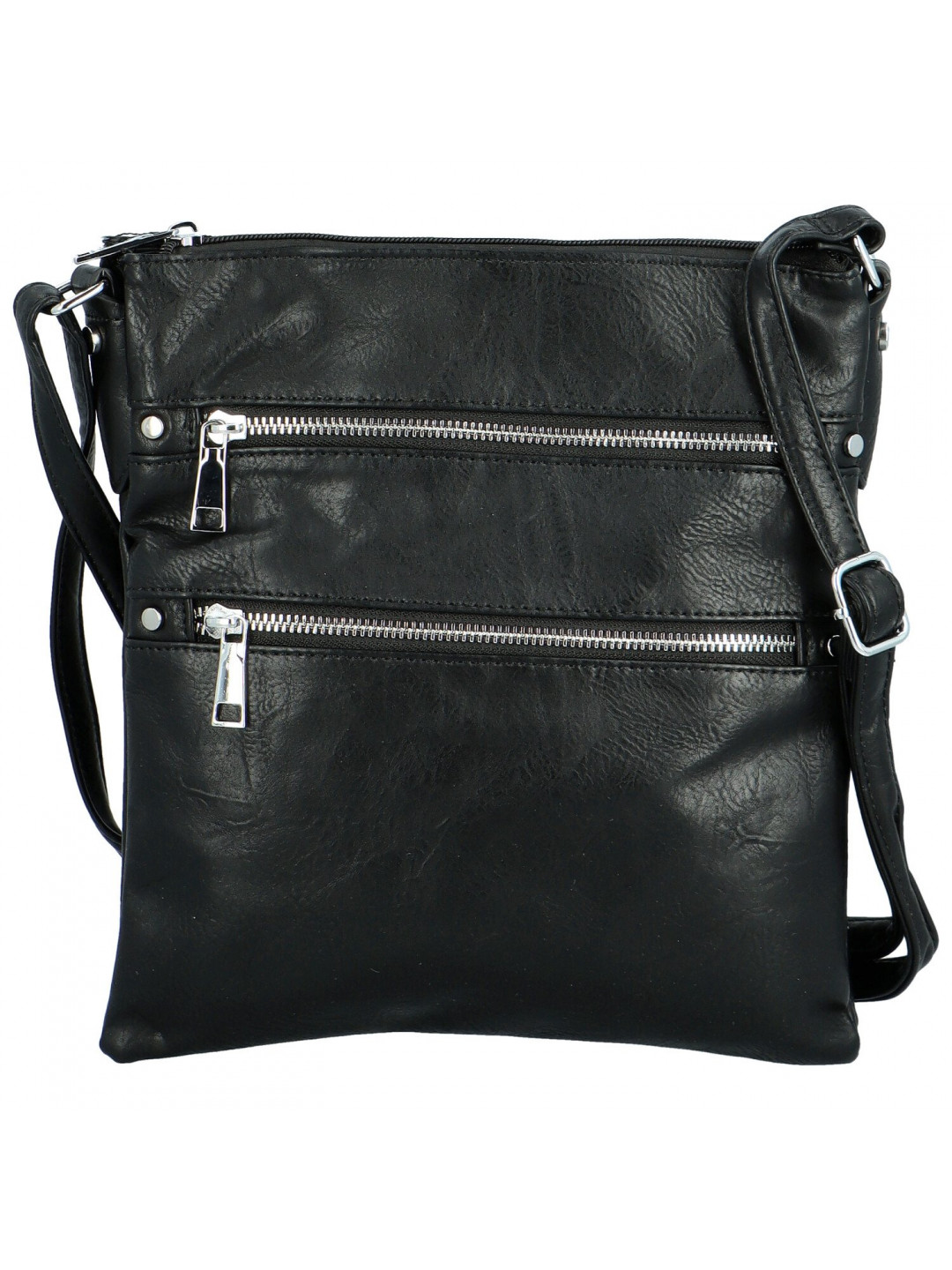 Stylová dámská koženková crossbody kabelka Melisandra černá