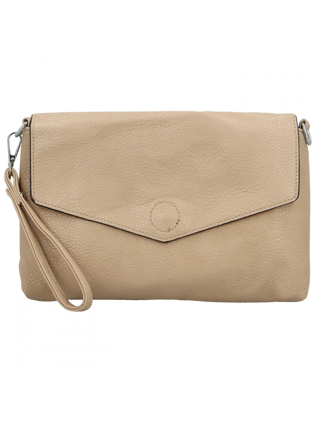 Stylová dámská koženková crossbody kabelka Loren béžová