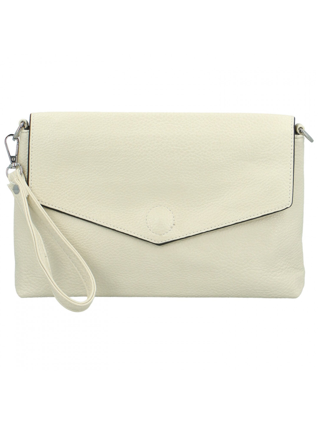 Stylová dámská koženková crossbody kabelka Loren krémová