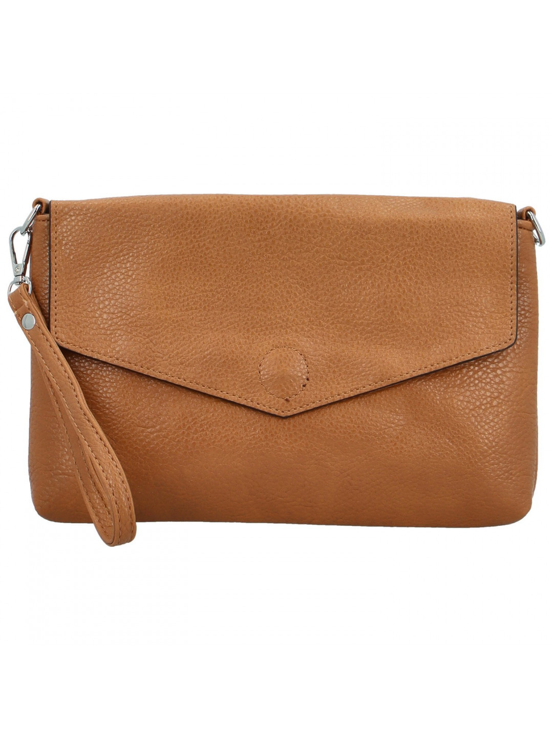 Stylová dámská koženková crossbody kabelka Loren hnědá