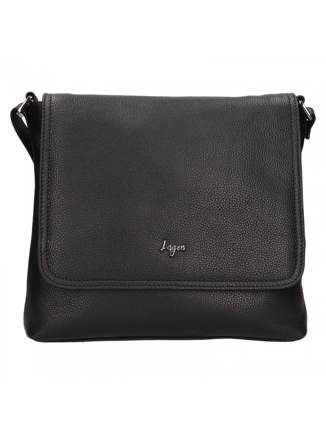 Dámská kožená crossbody kabelka Lagen Lotte – černá