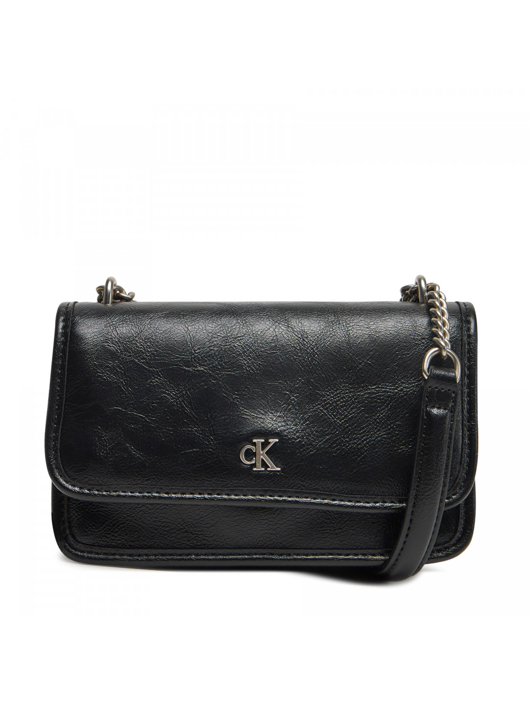 Kabelka Calvin Klein Jeans Chain Mini Ew Flap LV04K3085G Černá