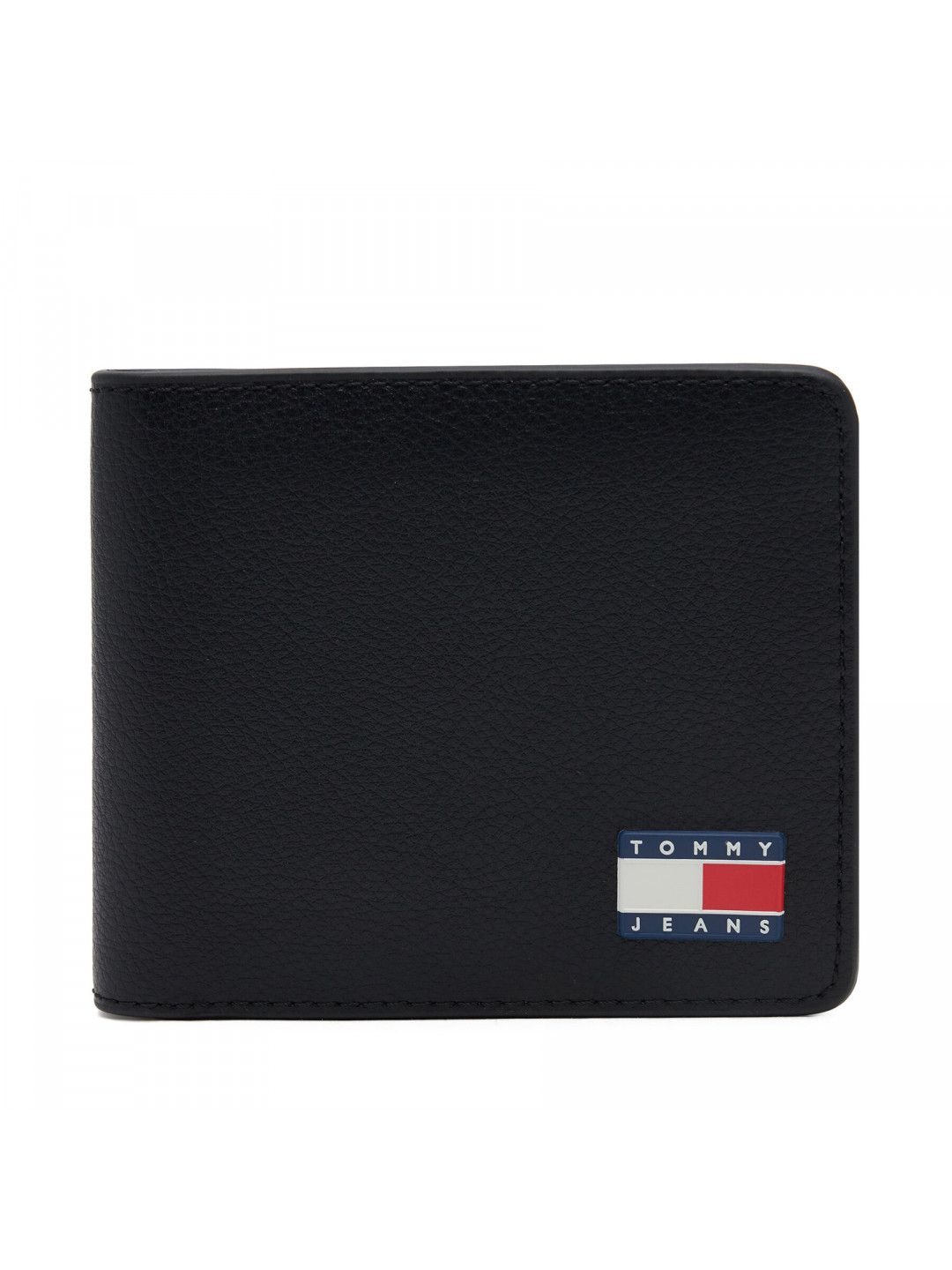 Velká pánská peněženka Tommy Jeans Tjm Heritage Leather Cc Wallet AM0AM13371 Černá
