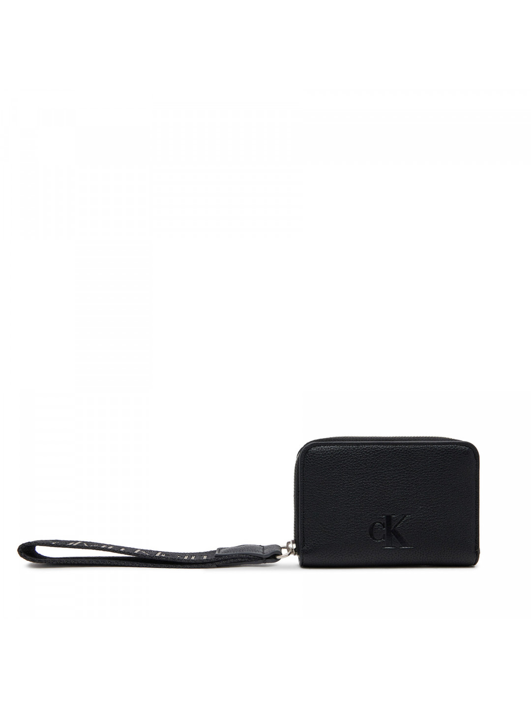 Malá dámská peněženka Calvin Klein Jeans Ultralight Md Zip W Wristlet LV04K1024G Černá