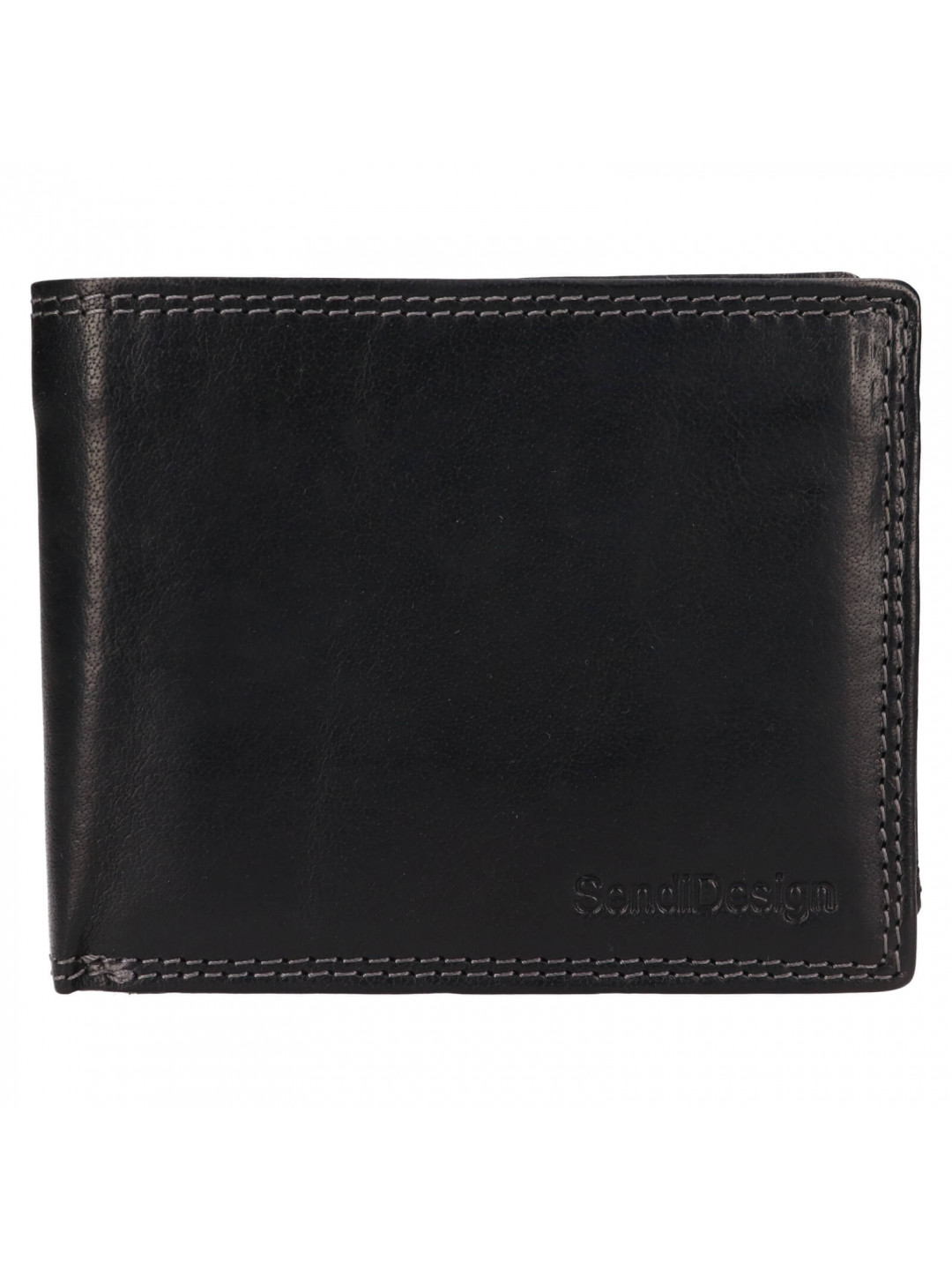 Pánská kožená peněženka SendiDesign Arnost – černá
