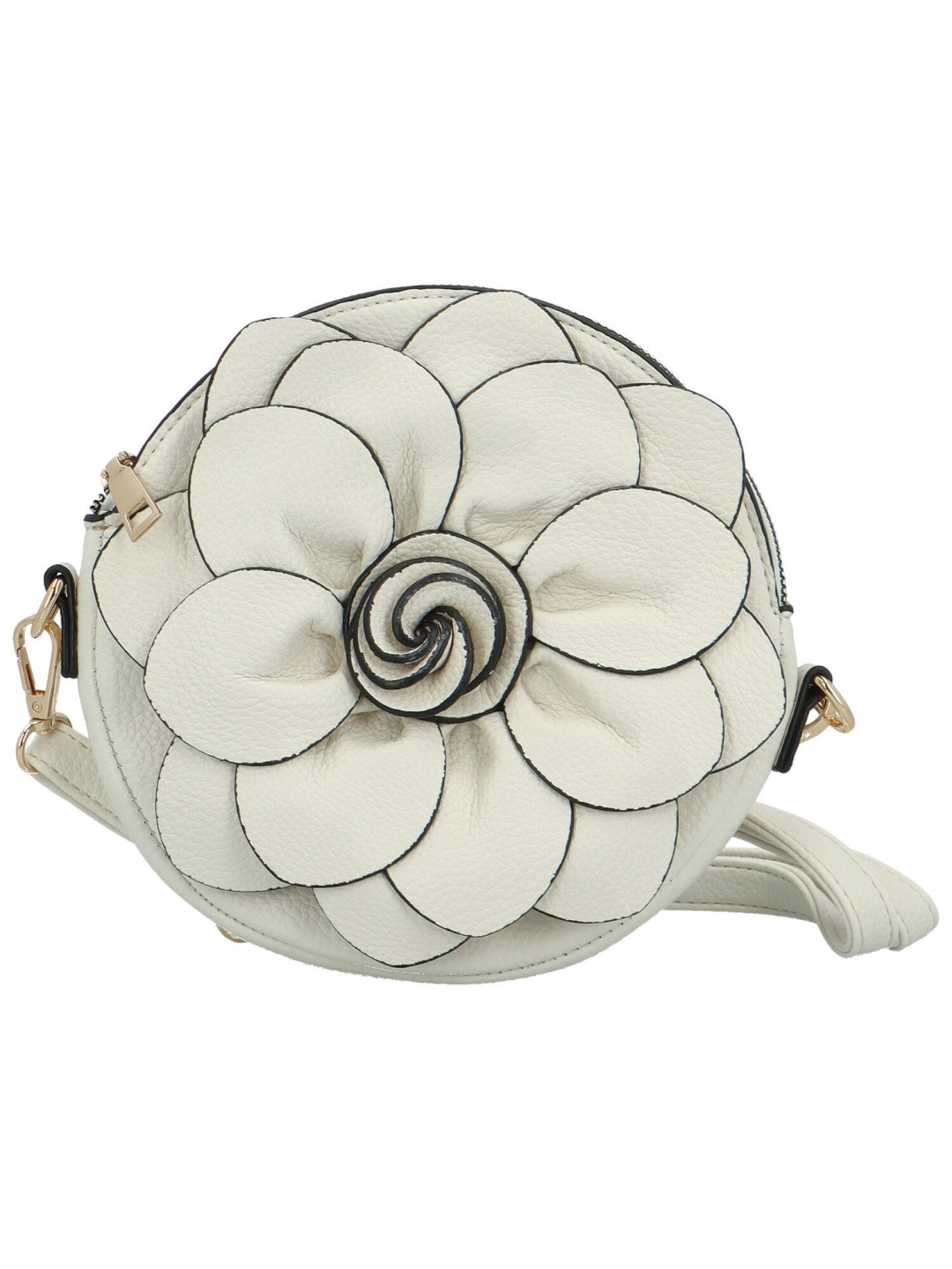 Luxusní dámská koženková crossbody kabelka MaxFly Scarlet krémová