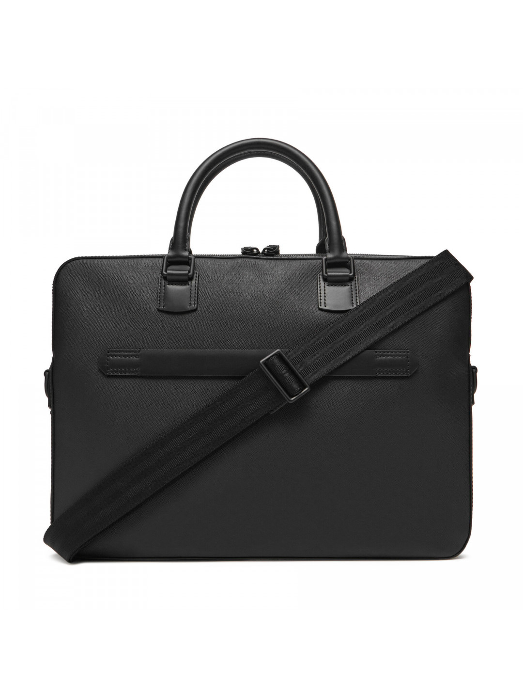 Brašna na notebook Tommy Hilfiger Th Business Leather Comp Bag AM0AM13214 Černá