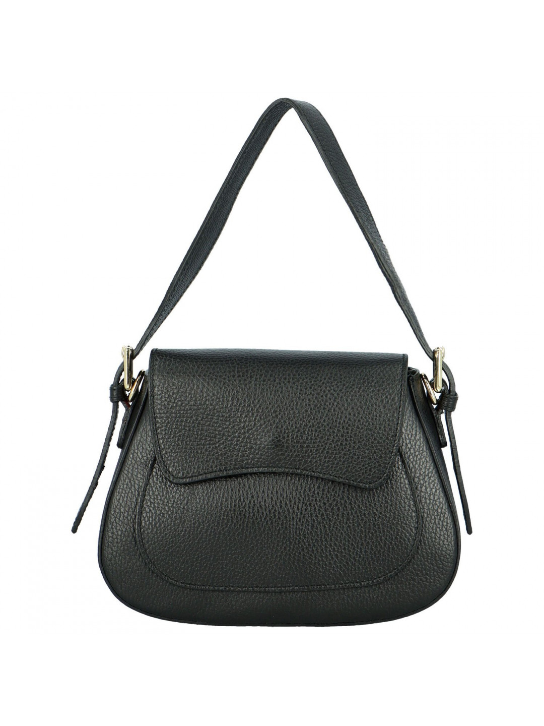 Stylová dámská kožená crossbody kabelka Basilie černá
