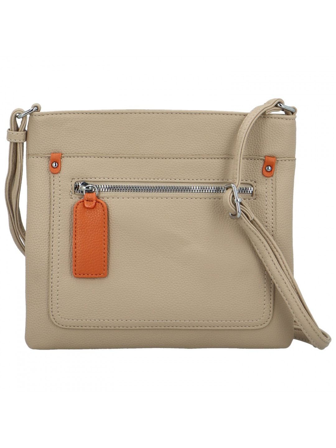 Stylová dámská koženková crossbody kabelka Walida khaki