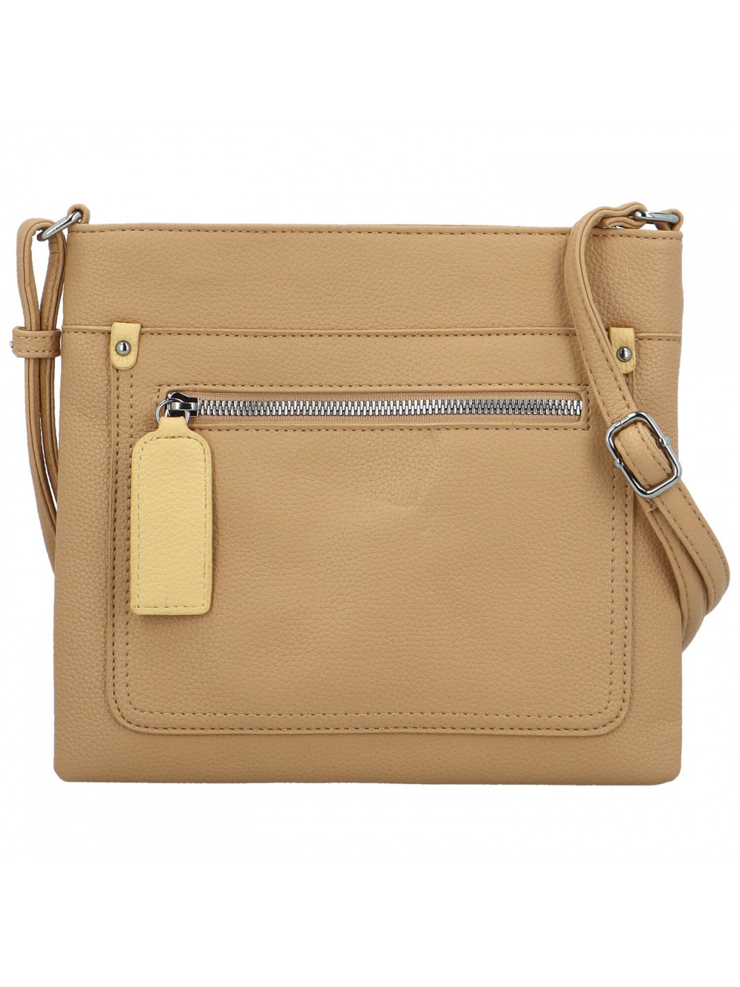 Stylová dámská koženková crossbody kabelka Walida camel