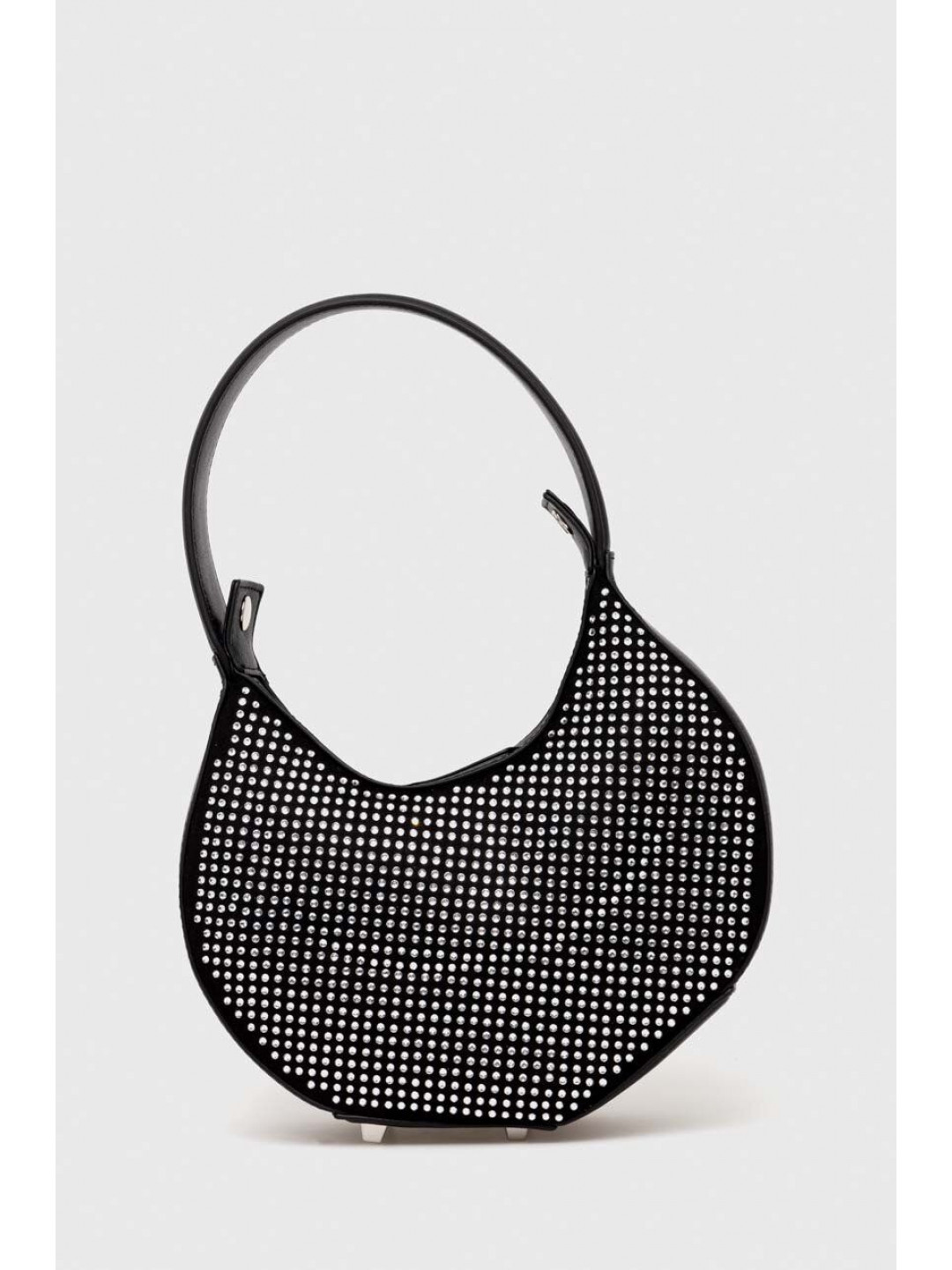 Kožená kabelka Patrizia Pepe černá barva