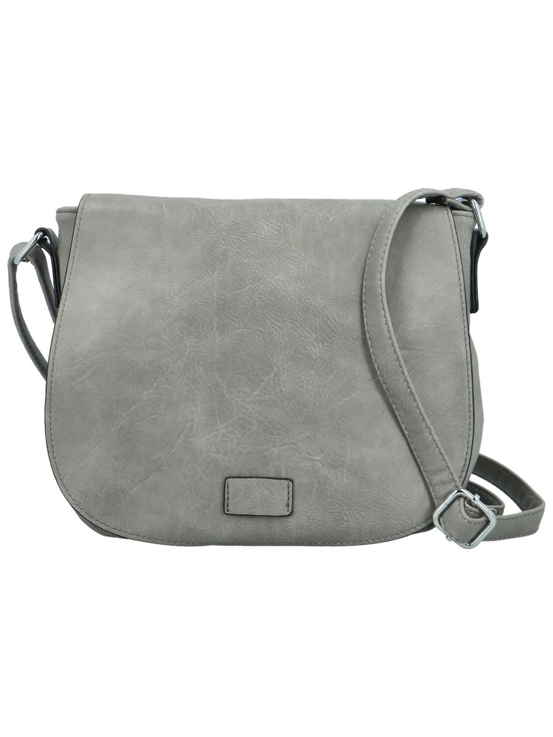 Trendy dámská crossbody s velkou klopou Rashida new šedá