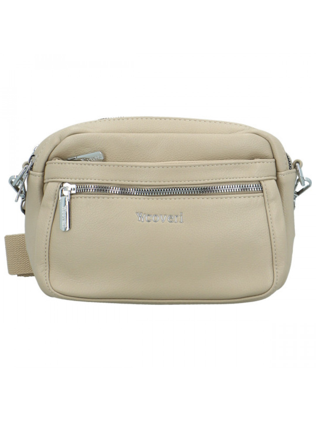 Trendy dámská koženková crossbody Coveri Gloria new béžová