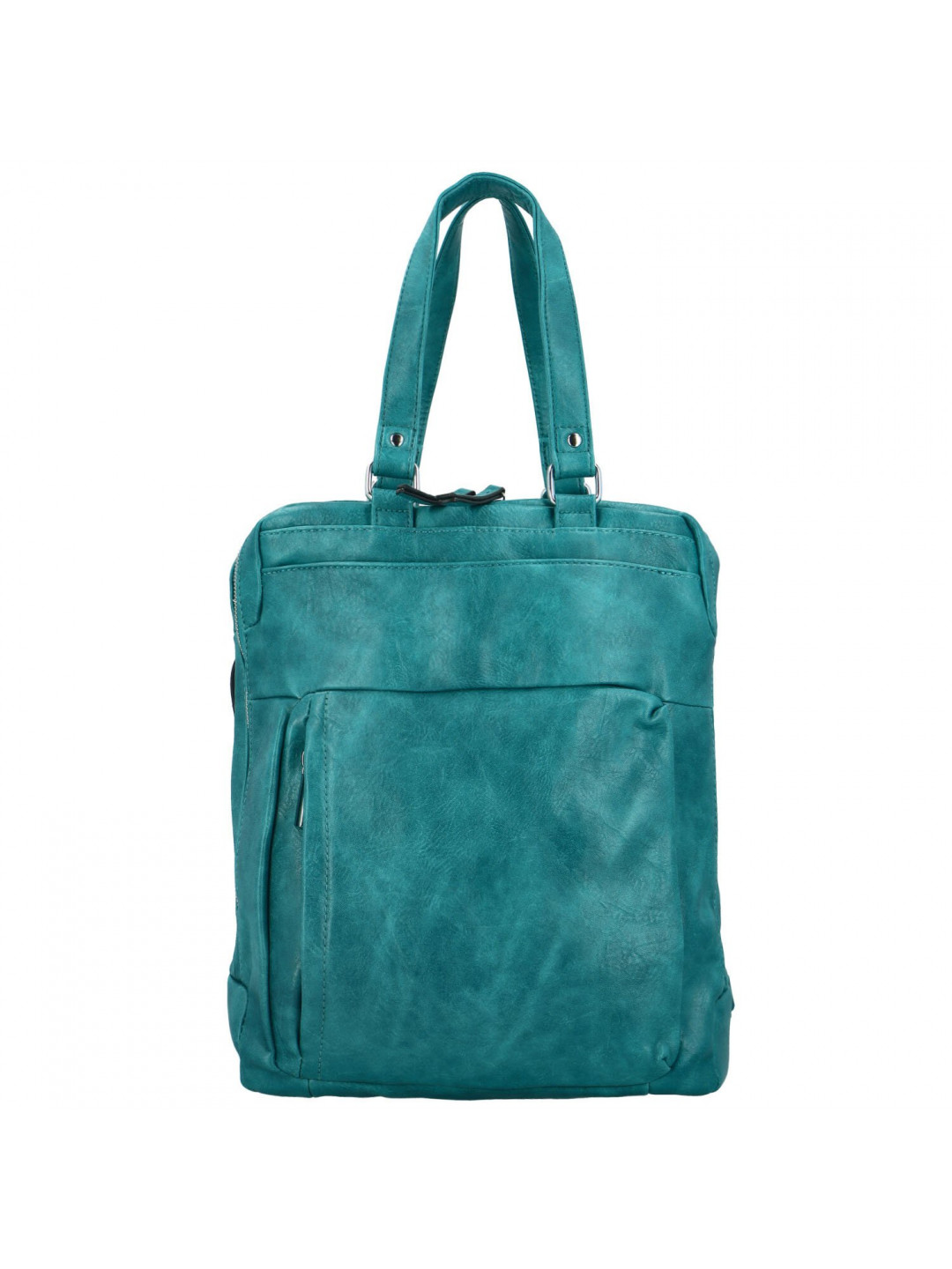 Stylový dámský koženkový kabelko-batoh Frances tyrkysový