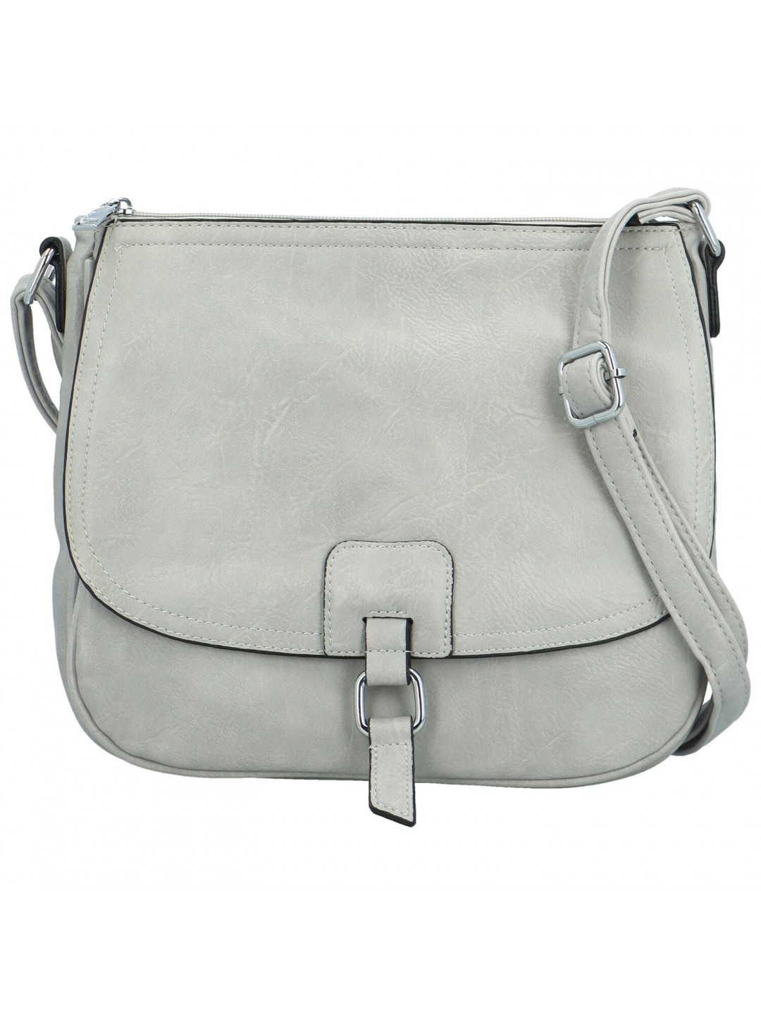 Trendy dámská koženková crossbody kabelka Samira šedá