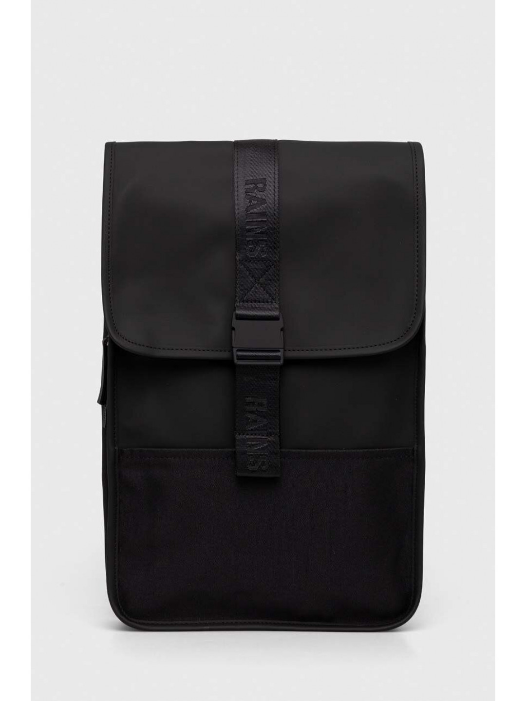 Batoh Rains 14300 Backpacks černá barva velký hladký