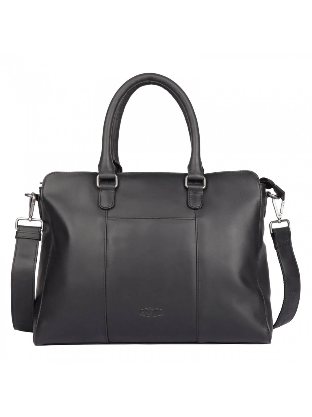 Dámská kožená kabelka na notebook Sparwell Vika – černá