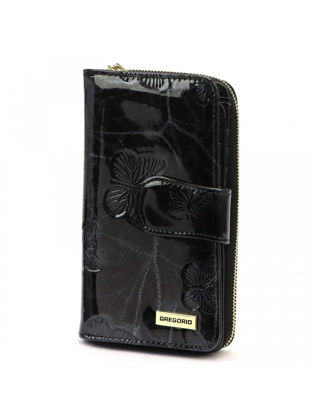 Luxusní dámská kožená peněženka Gregorio Sarawa černá