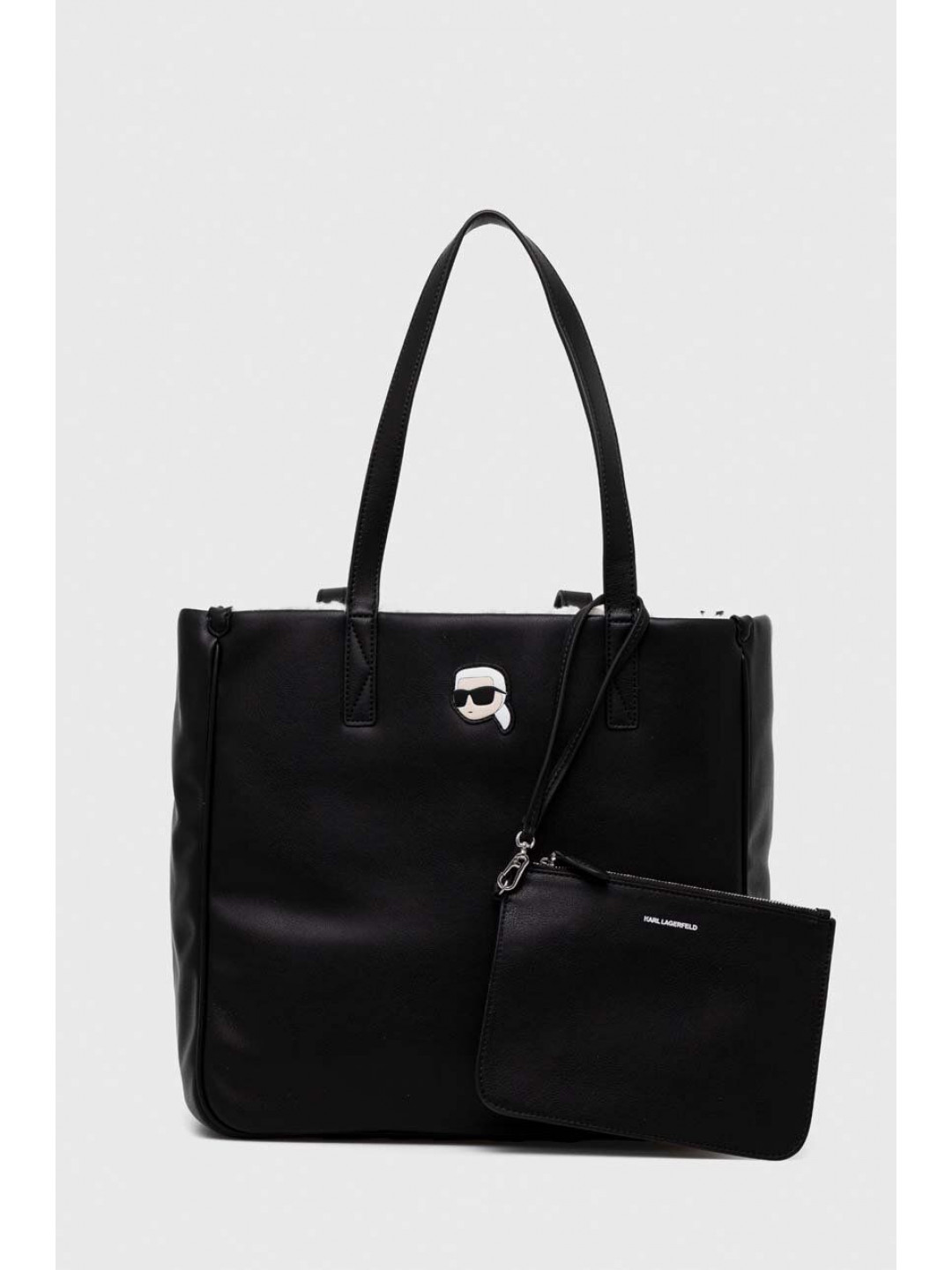 Oboustranná kabelka Karl Lagerfeld černá barva