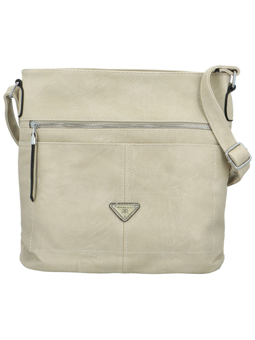 Trendy dámská koženková crossbody kabelka Skyler krémová