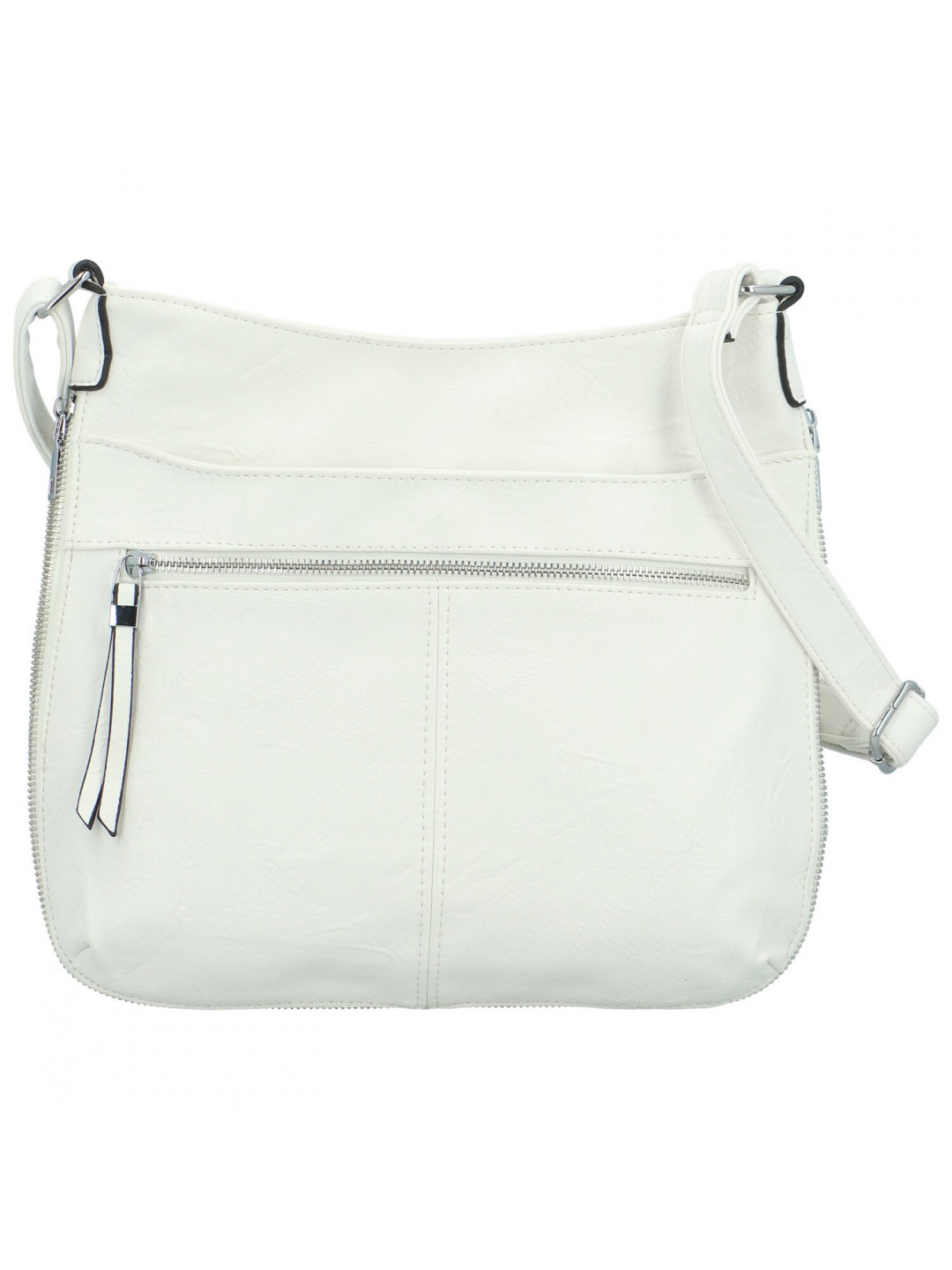 Stylová dámská koženková crossbody kabelka Folomija new bílá