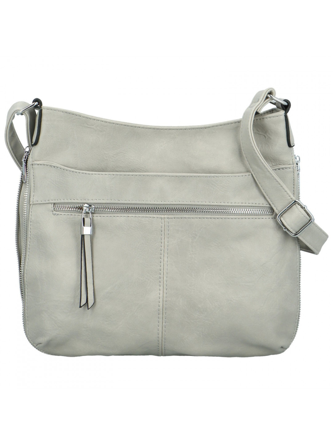 Stylová dámská koženková crossbody kabelka Folomija new šedá