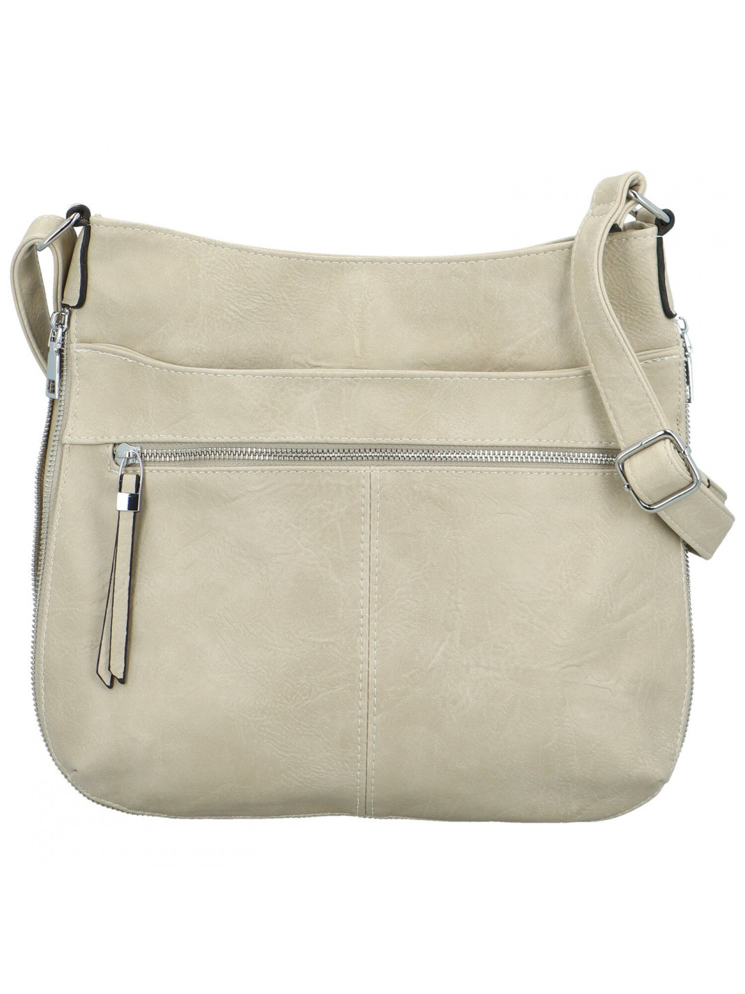 Stylová dámská koženková crossbody kabelka Folomija new krémová