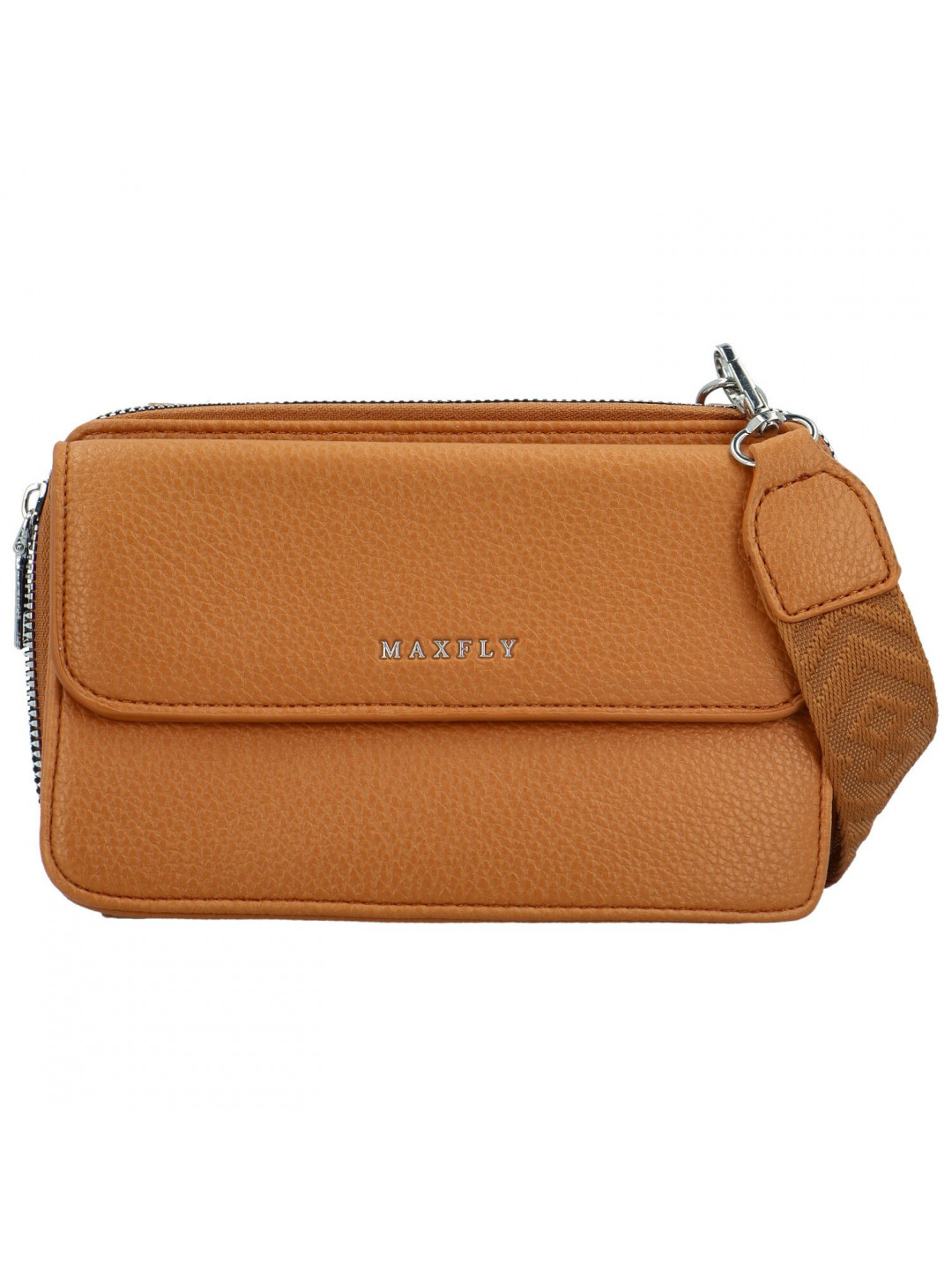 Trendy dámská koženková crossbody peněženka Radola hnědá
