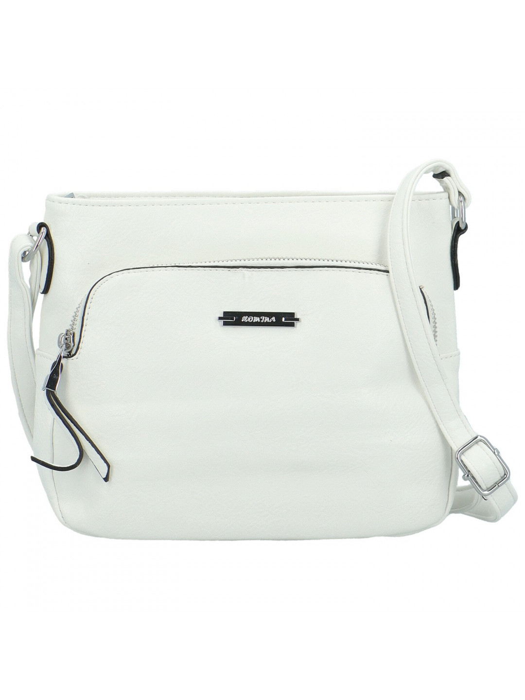 Trendová dámská koženková crossbody Edina bílá