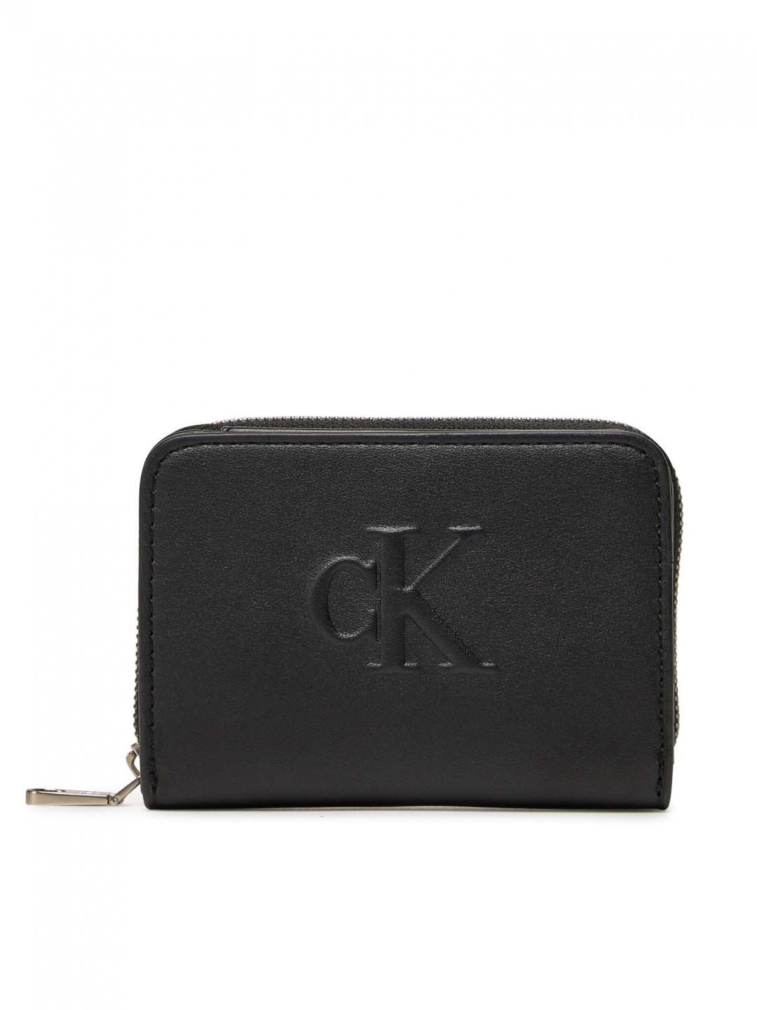Calvin Klein Jeans Malá dámská peněženka Sculpted Med Flap Zip Around LV04K1004G Černá