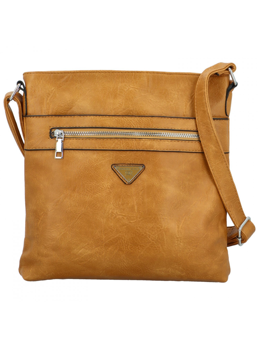 Trendy dámská koženková crossbody Laka žlutá