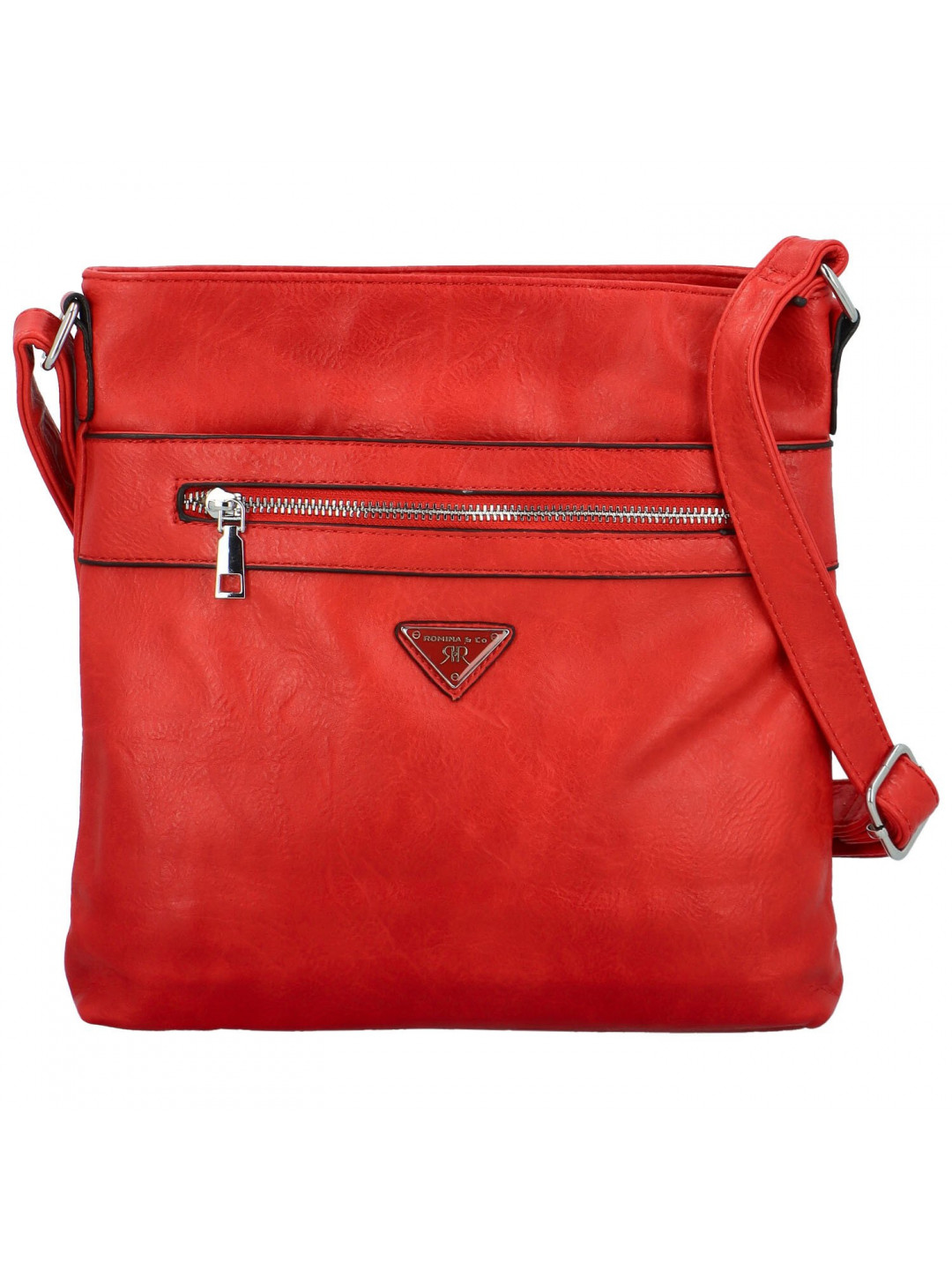 Trendy dámská koženková crossbody Laka červená