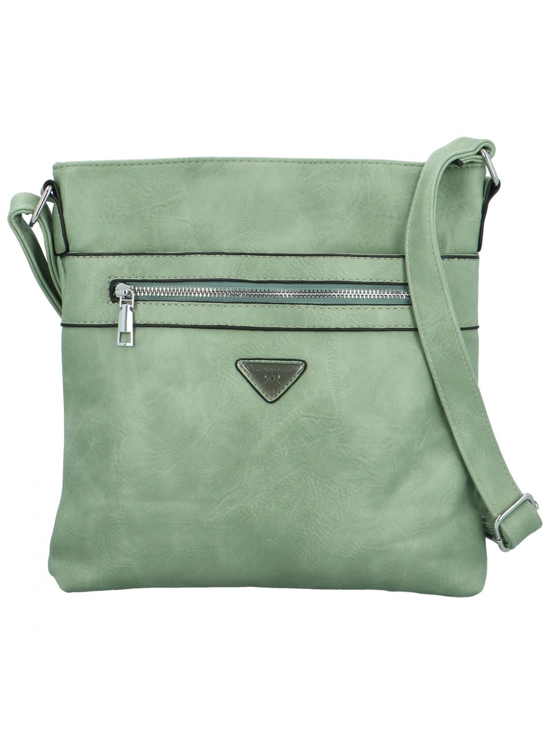 Trendy dámská koženková crossbody Laka modrozelená