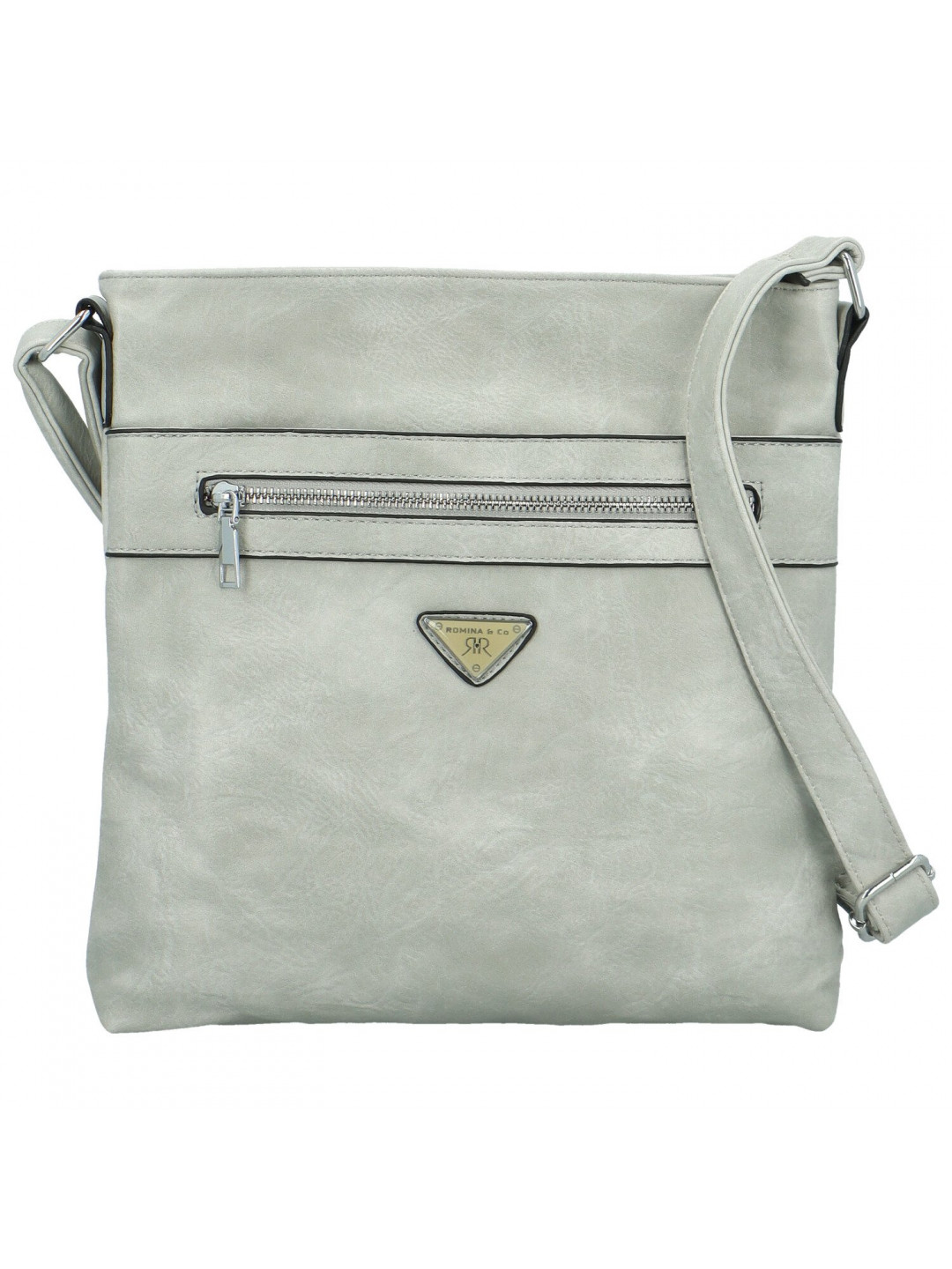 Trendy dámská koženková crossbody Laka šedá