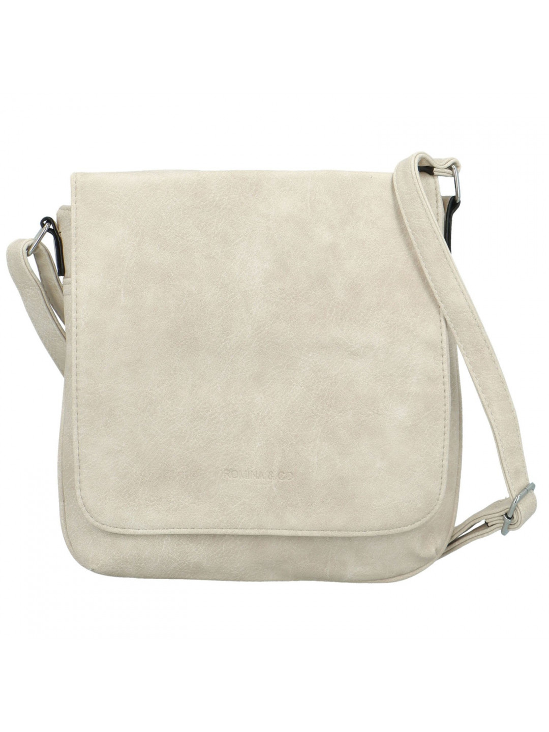 Stylová dámská koženková crossbody kabelka Haidi krémová
