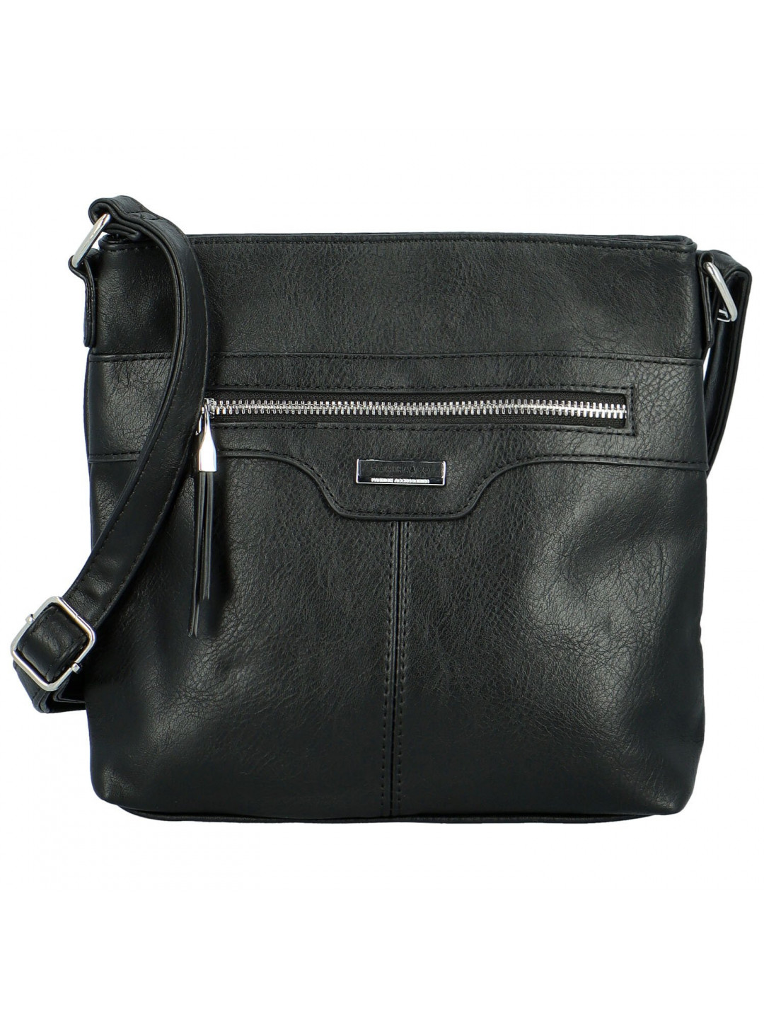 Trendy dámská koženková crossbody kabelka Laia černá