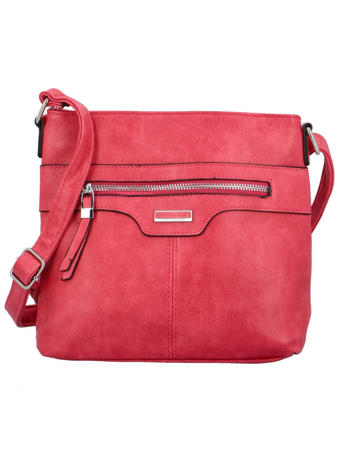 Trendy dámská koženková crossbody kabelka Laia fuchsiová