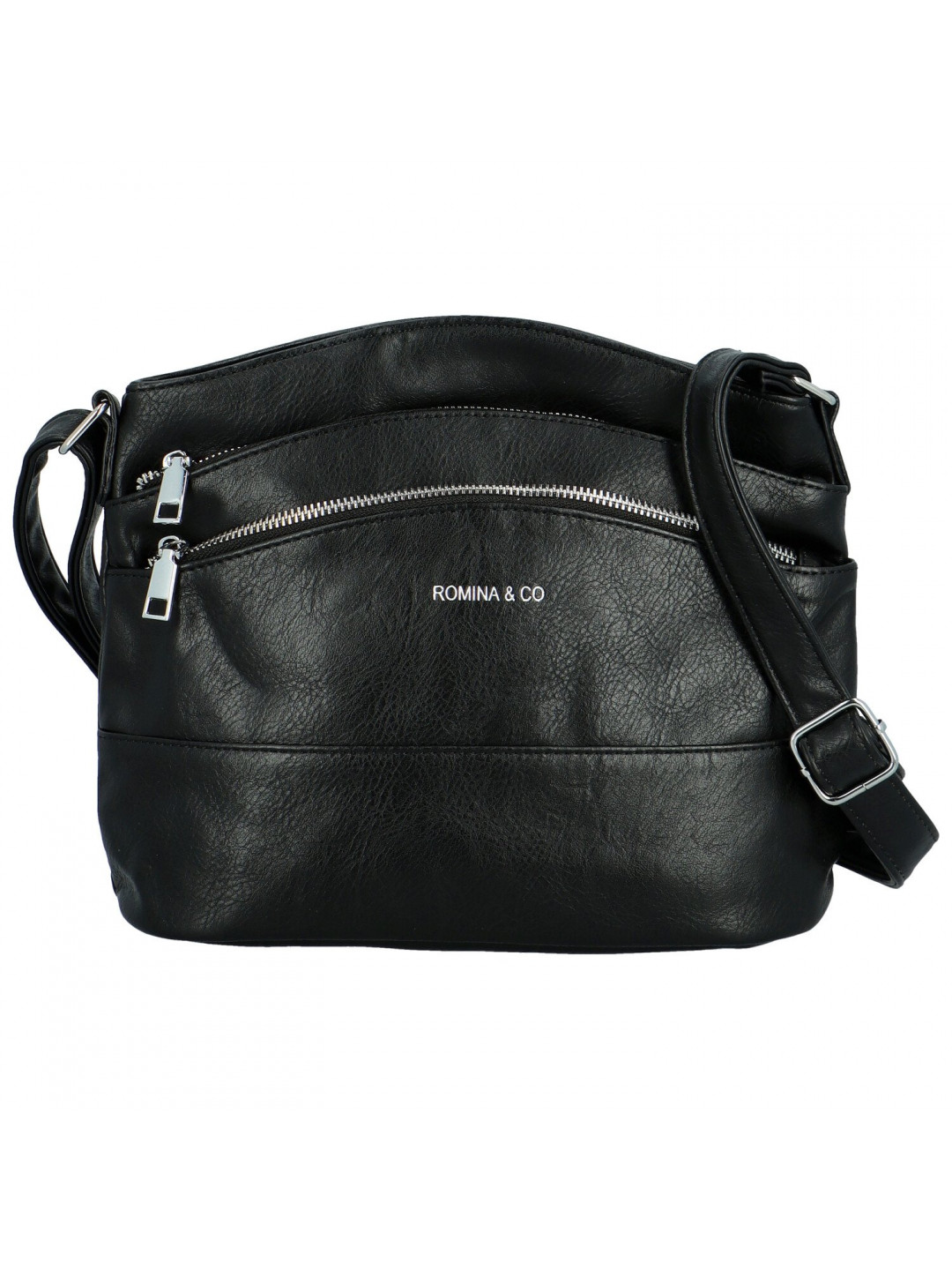 Trendy dámská koženková crossbody kabelka Franka černá