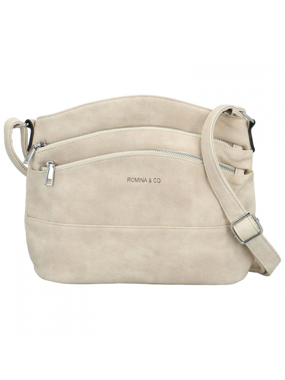 Trendy dámská koženková crossbody kabelka Franka krémová