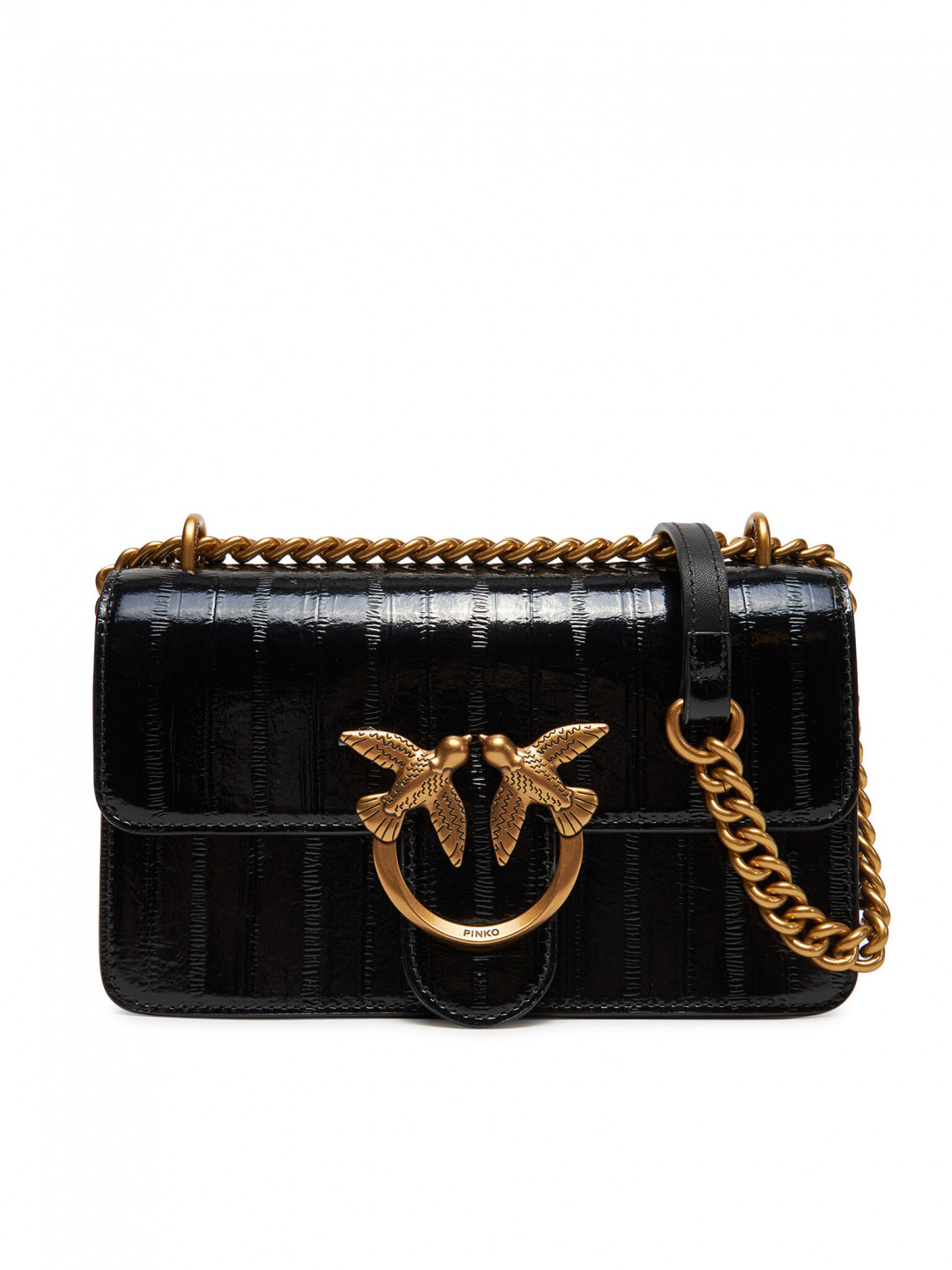 PINKO Kabelka Love One Mini Dc PE 25 PLTT 100074 A1VE Černá