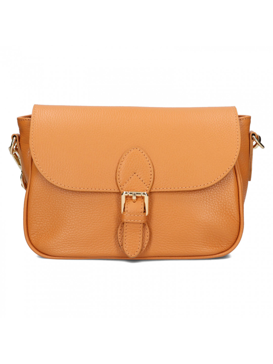 Dámská kožená crossbody kabelka Italia Melanis – koňak